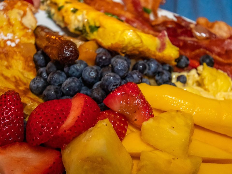 Breakfast dish at Ocean Flame in Shephard's Beach Resort
