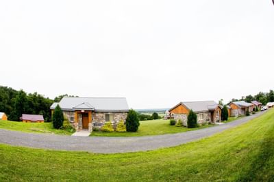 Row of lodges at Gettysburg.