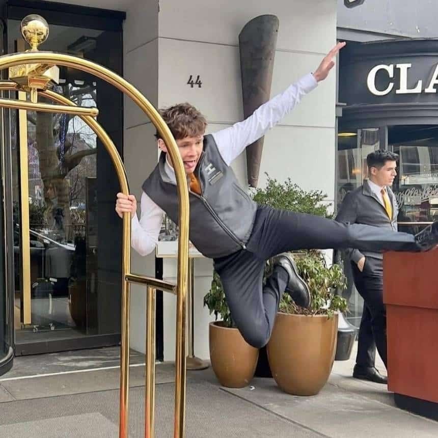 harrison from tv's dexter working at the empire hotel