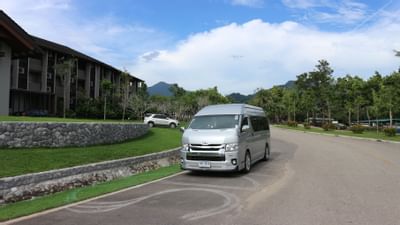 Close-up of a van at Chatrium Golf Resort Soi Dao