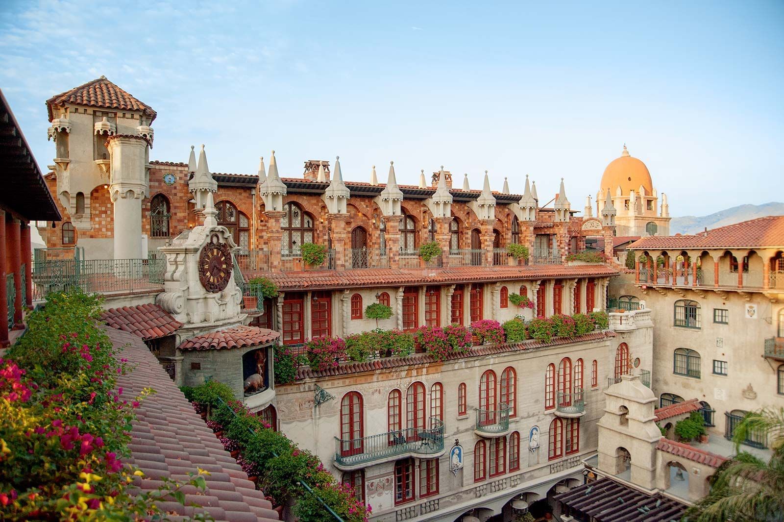 Exterior of a hotel building at Mission Inn Riverside