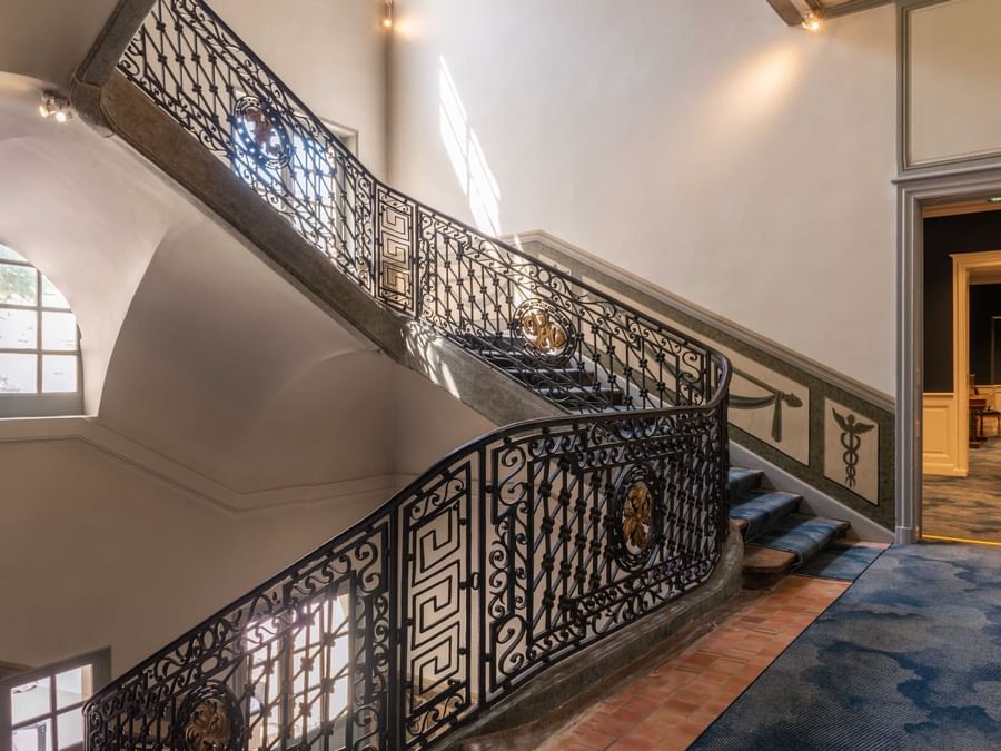 Stairs at Hotel Anne d'Anjou in Saumur, France