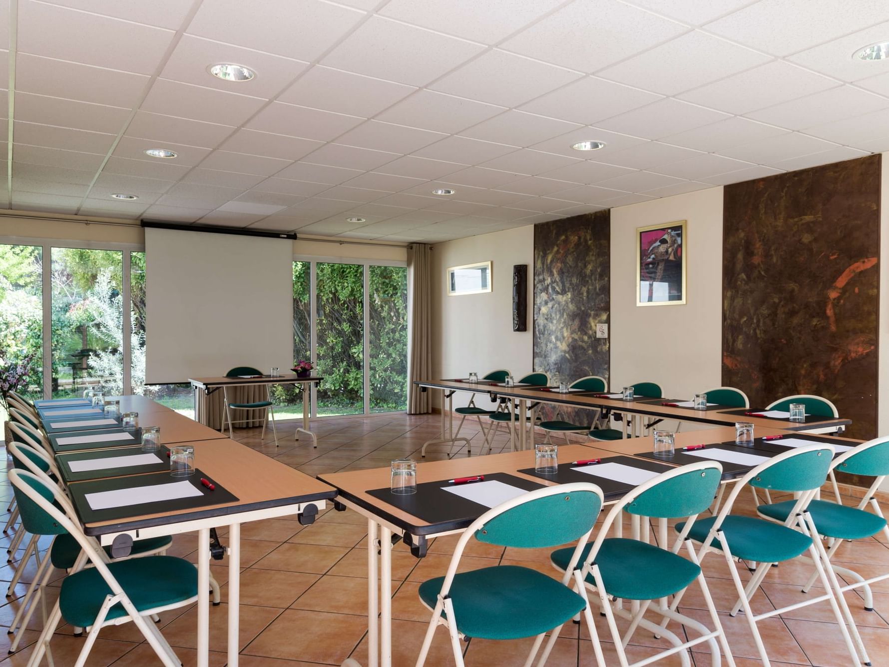 Interior of the Camargue room at hotel Costieres