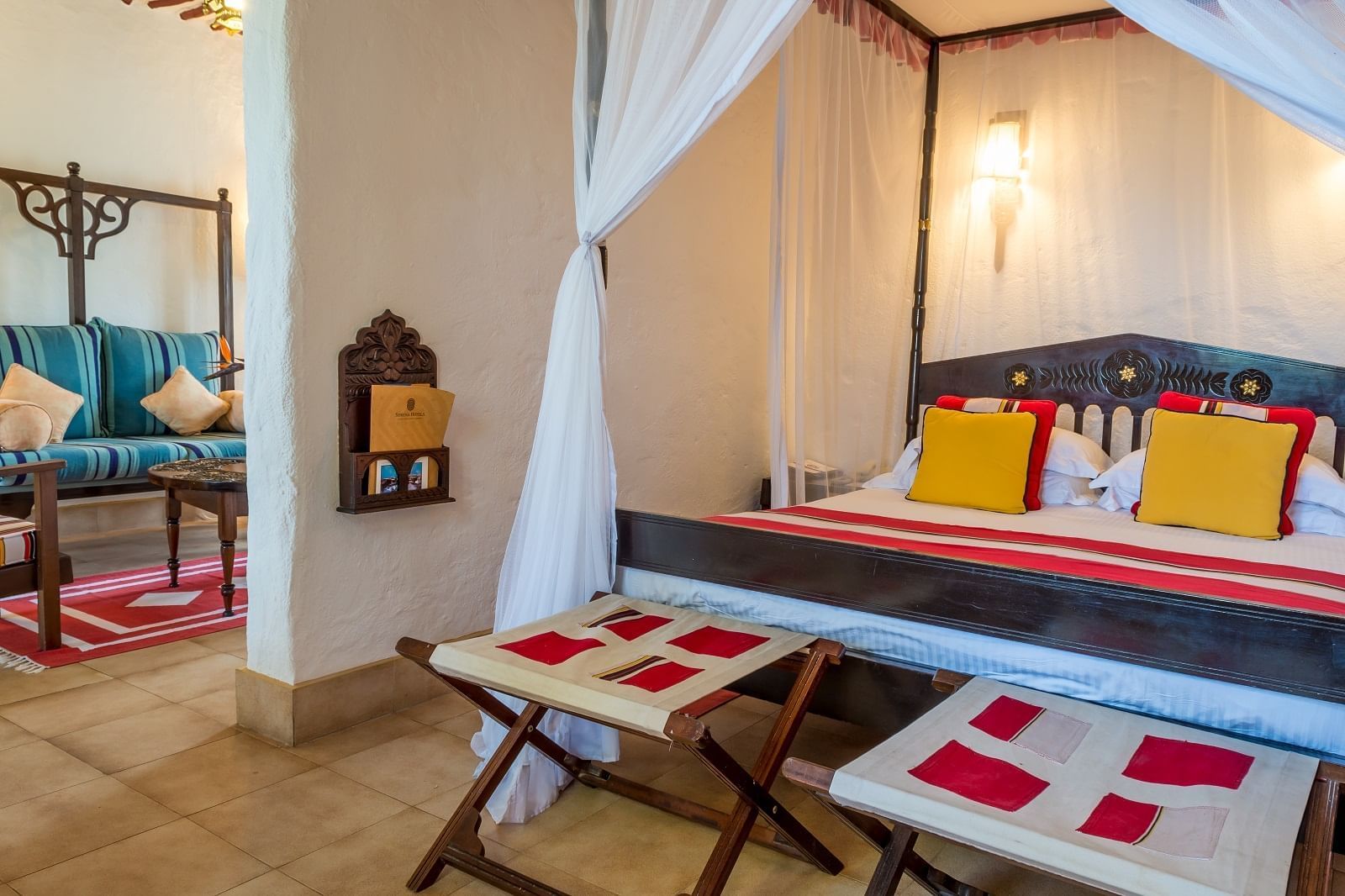 Lamu Suite with four poster bed at Serena Beach Resort & Spa