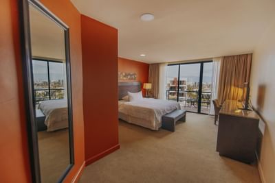 Bedroom interior of Junior Deluxe at Hotel Coral y Marina