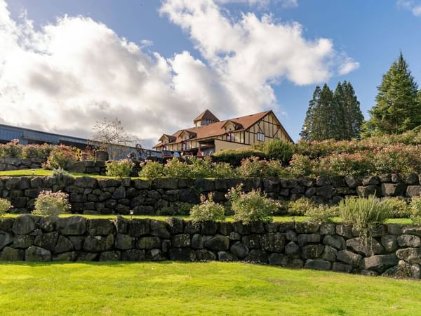 Overview of Tasting Room and Green Scenery