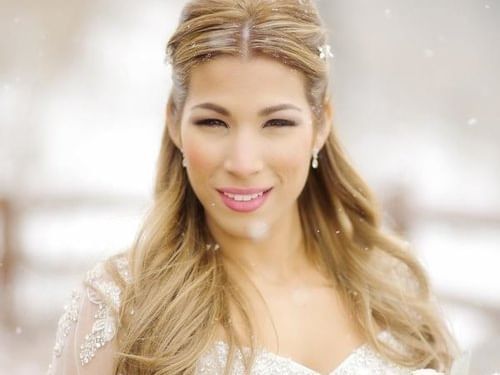 Headshot of a bride at Stein Eriksen Lodge