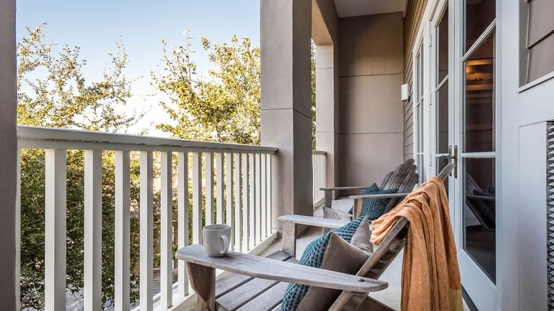 Balcony overlooking the trees from Resort Suite at Watersound Inn