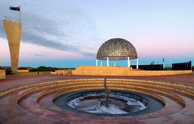 Fountain in HMAS Sydney II Memorial, Ocean Centre Hotel