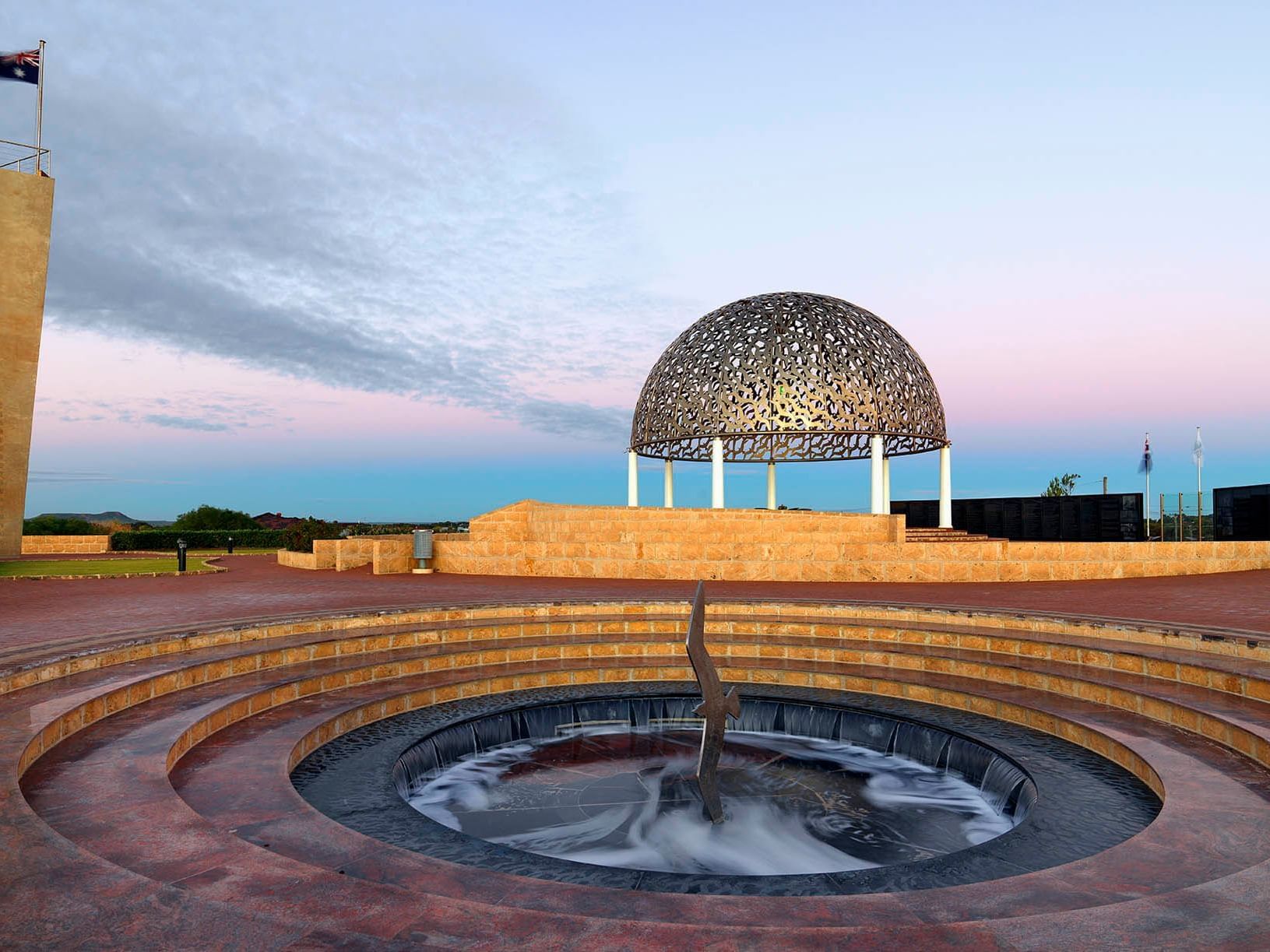 Fountain in HMAS Sydney II Memorial, Ocean Centre Hotel