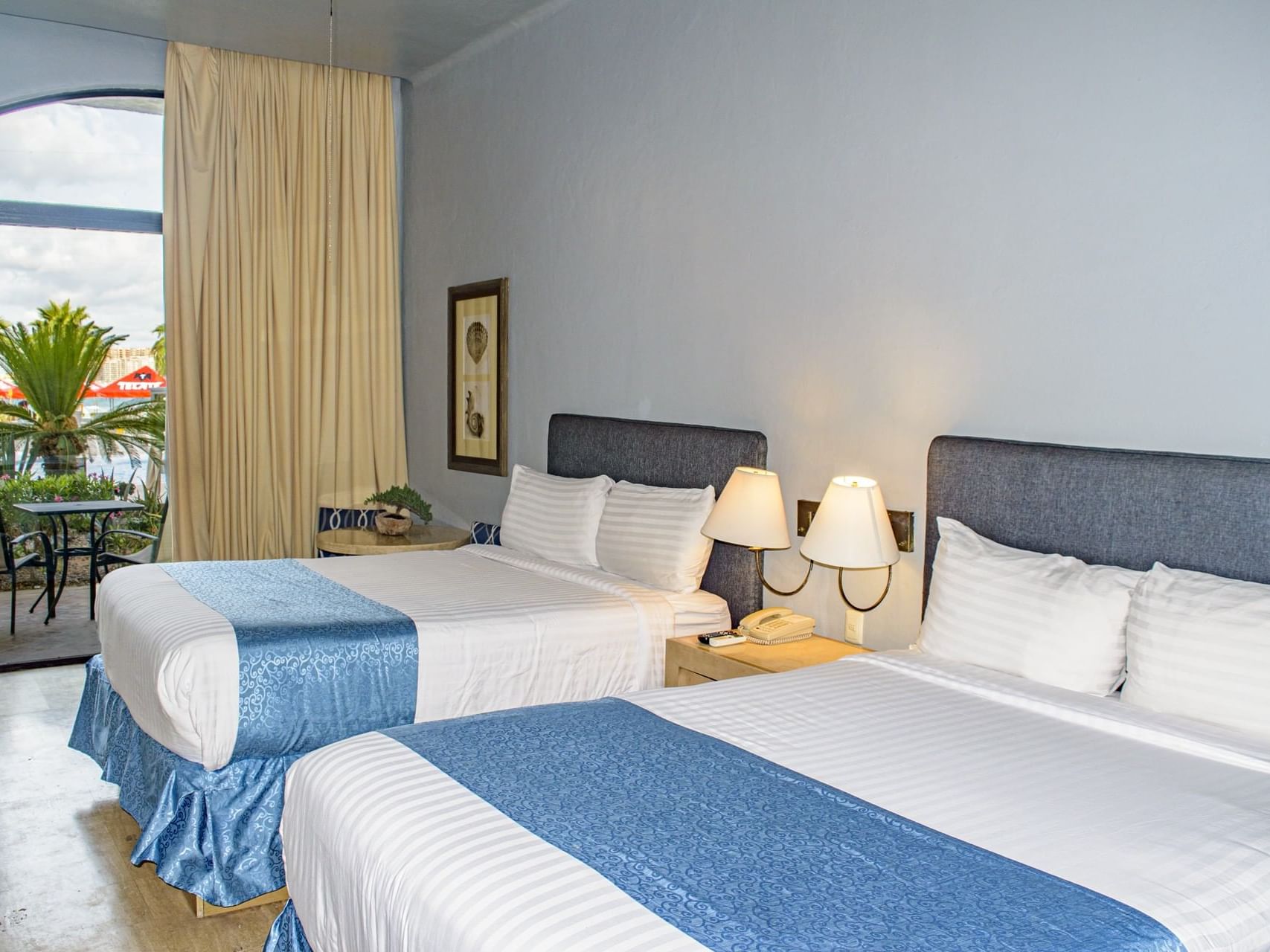 Interior of The Deluxe Double Queen at Peñasco del Sol Hotel