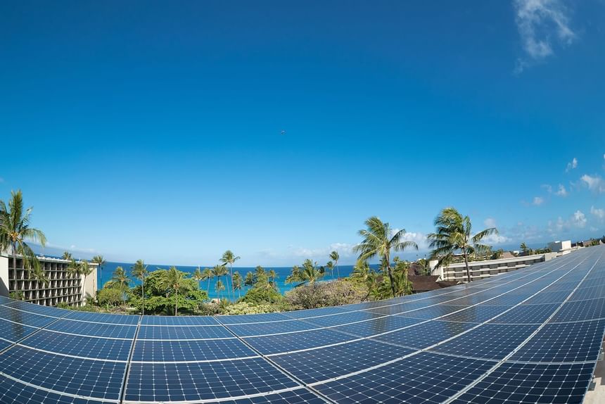 Solar energy plates used at Ka'anapali Beach Hotel Hawaii
