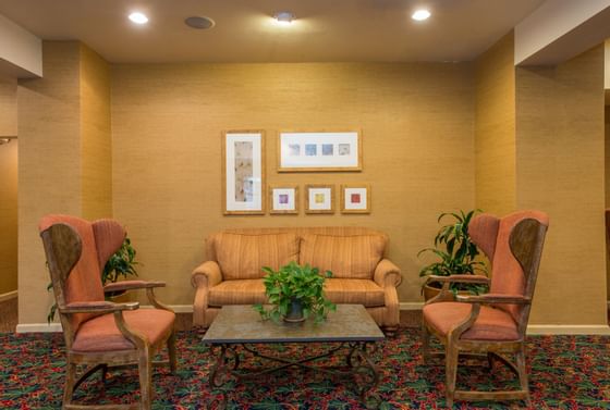 Interior of the lounge area with lounges at Wolfeboro Inn