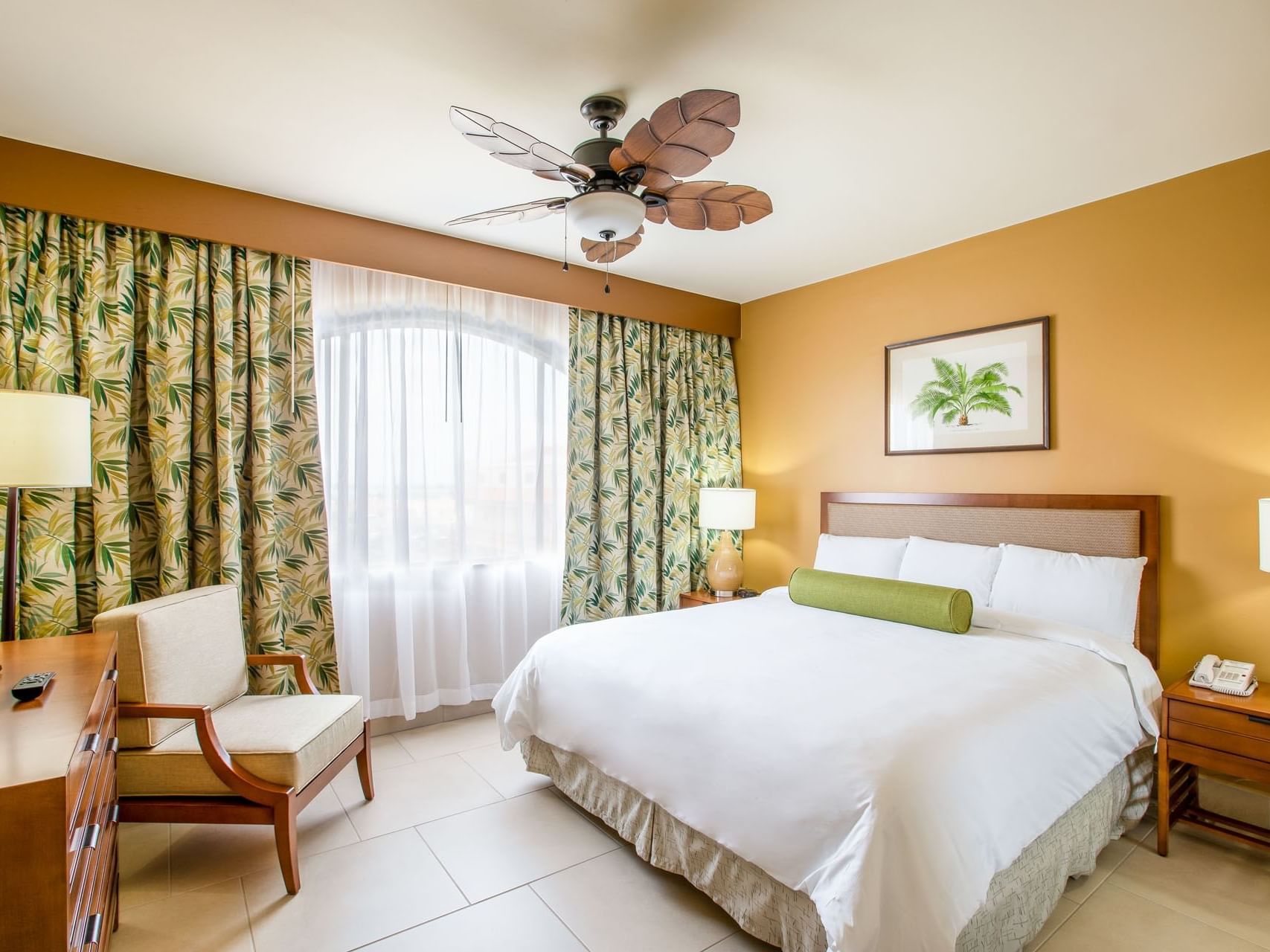 Interior of Premium King Bedroom at Eagle Aruba Resort