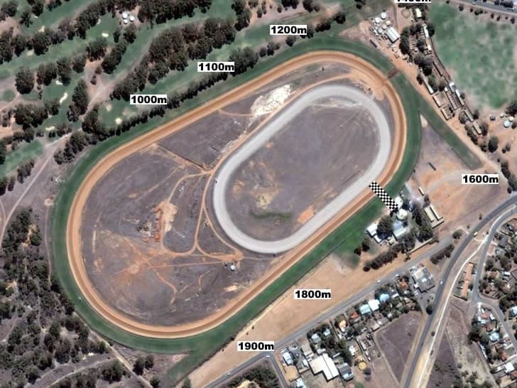 Aerial view of Geraldton Race Course near Nesuto Hotels