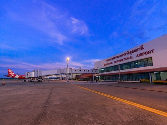 Exterior view of Udon Thani Airport near Hop Inn Hotel