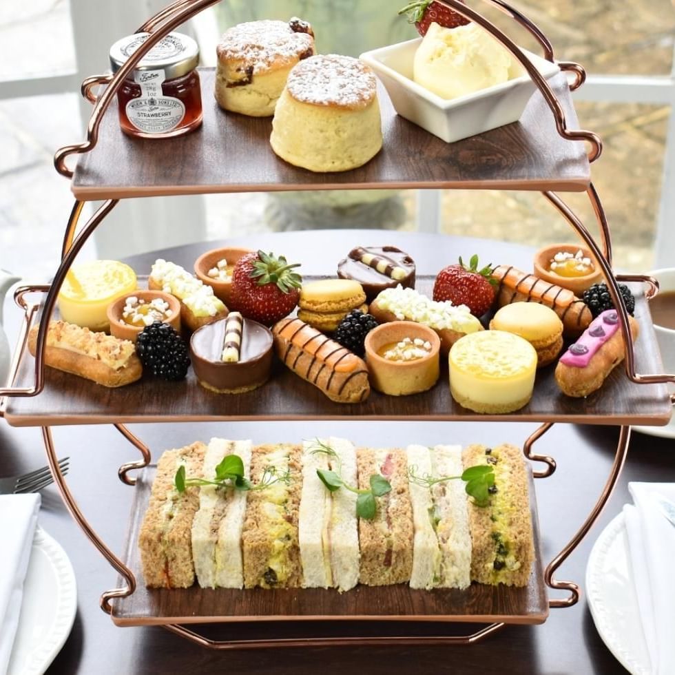 Traditional afternoon tea at Gorse Hill, Surrey