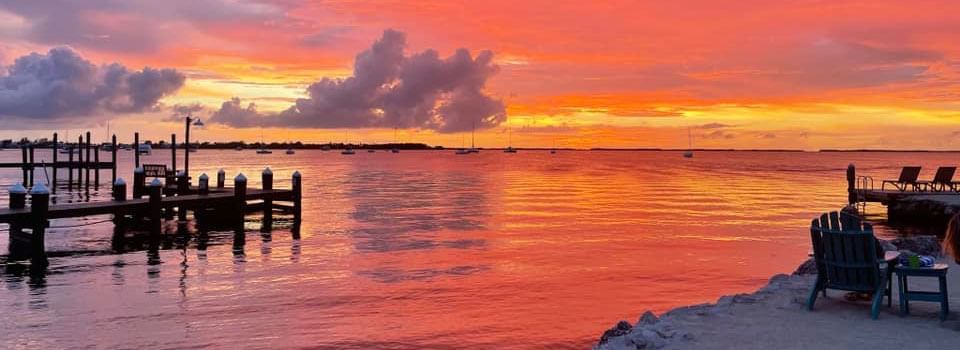 A breathtaking sunset view from Bayside Inn Key Largo.