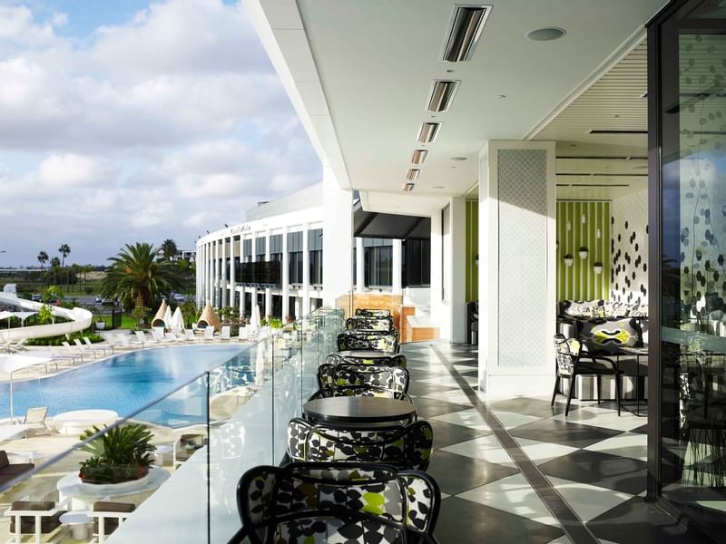 Seating area in Bistro Guillaume restaurant at Crown Perth
