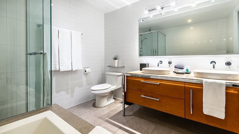 Bathroom with vanity area and toilet in Penthouse Crescent at Warwick Le Crystal