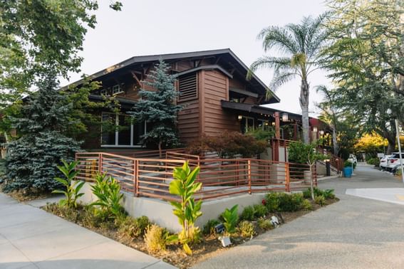 An exterior view of the hotel at Dinah's Garden Hotel