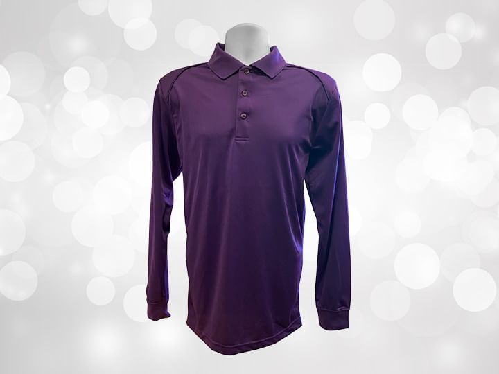 Long sleeve purple polo