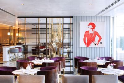 Dining area in Cafe Society Restaurant at Tamani Marina Hotel