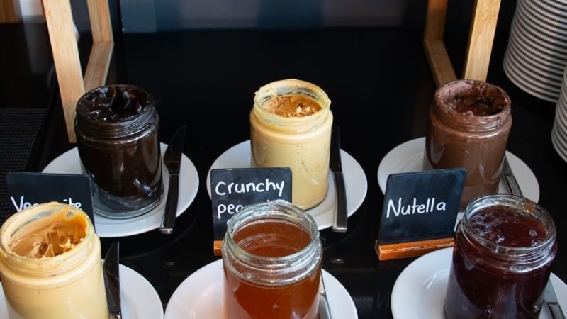 breakfast buffet choice of spreads for toast central coast