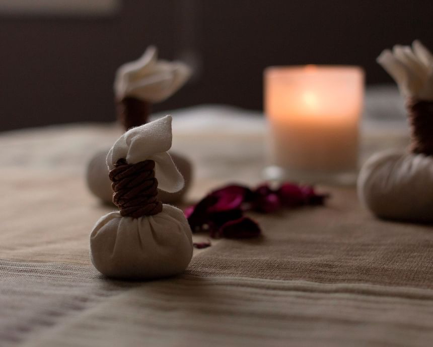 Aroma therapy packs in the spa at Central Hotel Panama