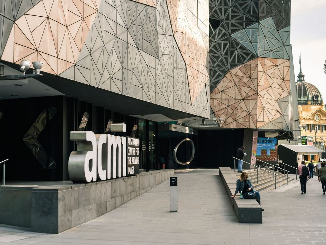 Exterior view of Federation Square near Quay West Suites Melbourne