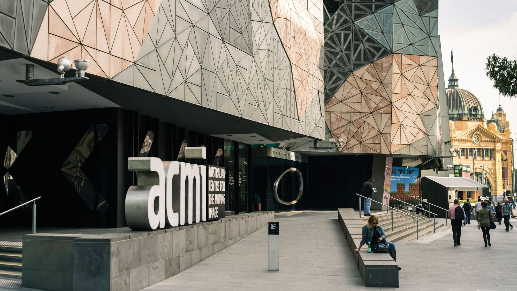 Exterior view of Federation Square near Quay West Suites Melbourne