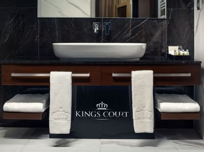 Suite bathroom at Hotel KINGS COURT in Prague