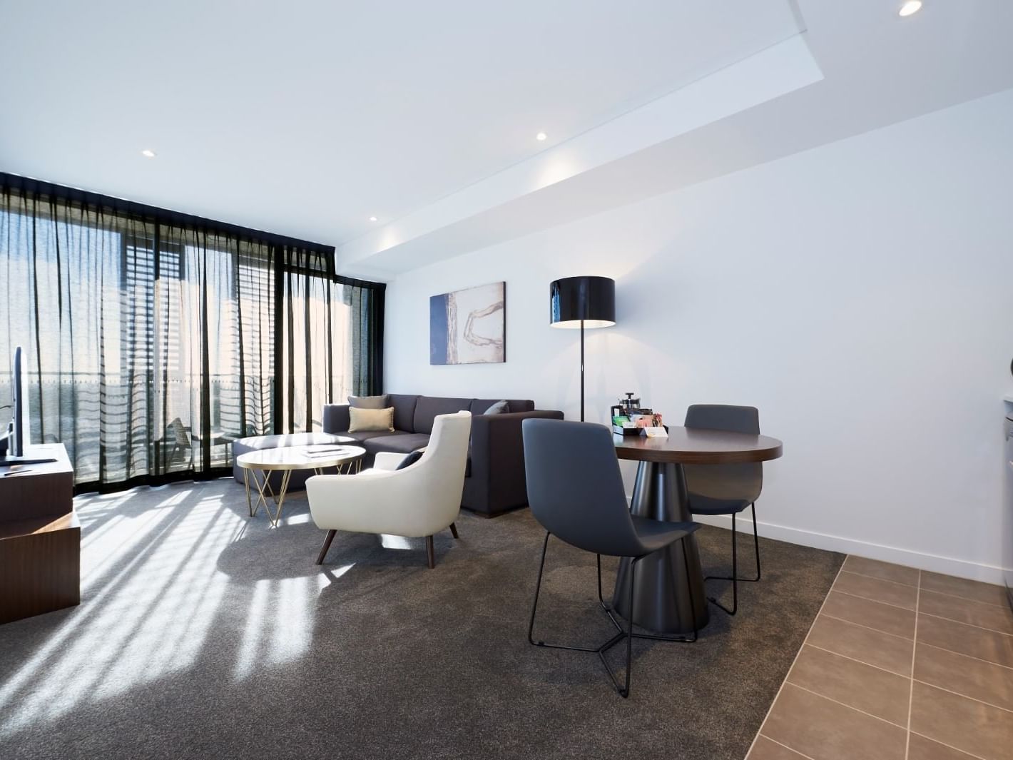 Living Room in Executive Studio Balcoy at Silkari Suites Chatswood