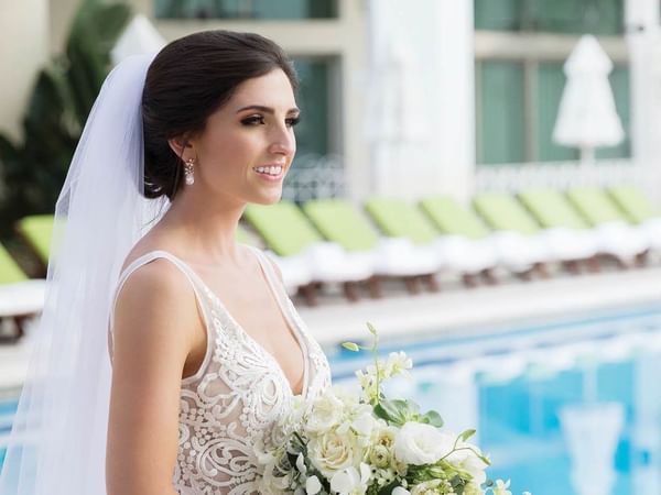 Bride by the Pool