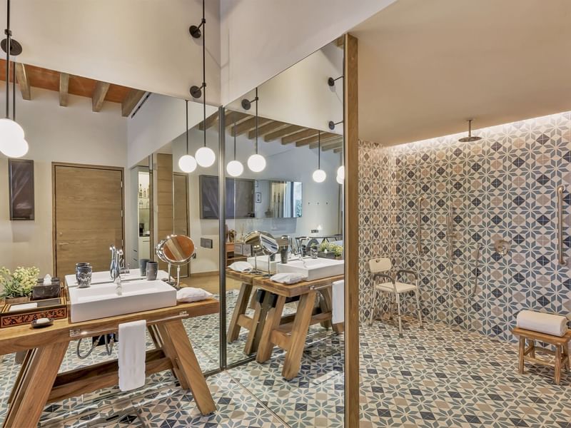 Bathroom amenities in Accessible Room at Live Aqua Resorts