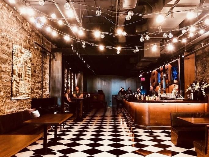 Cocktail bar with table &chair at in snitch at Dream Hollywood