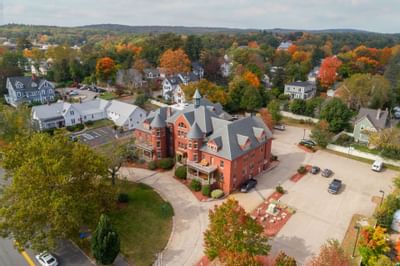 Aerial view of the Parking & Buildings at The Centennial Hotel