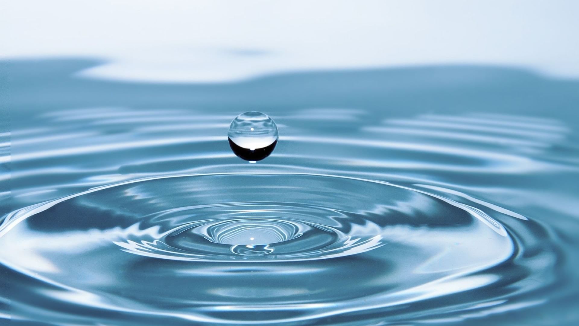 Closeup of a water droplet in a lake at Originals Hotels