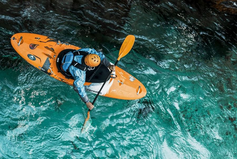 Kayaking near The Indus Valley Leh