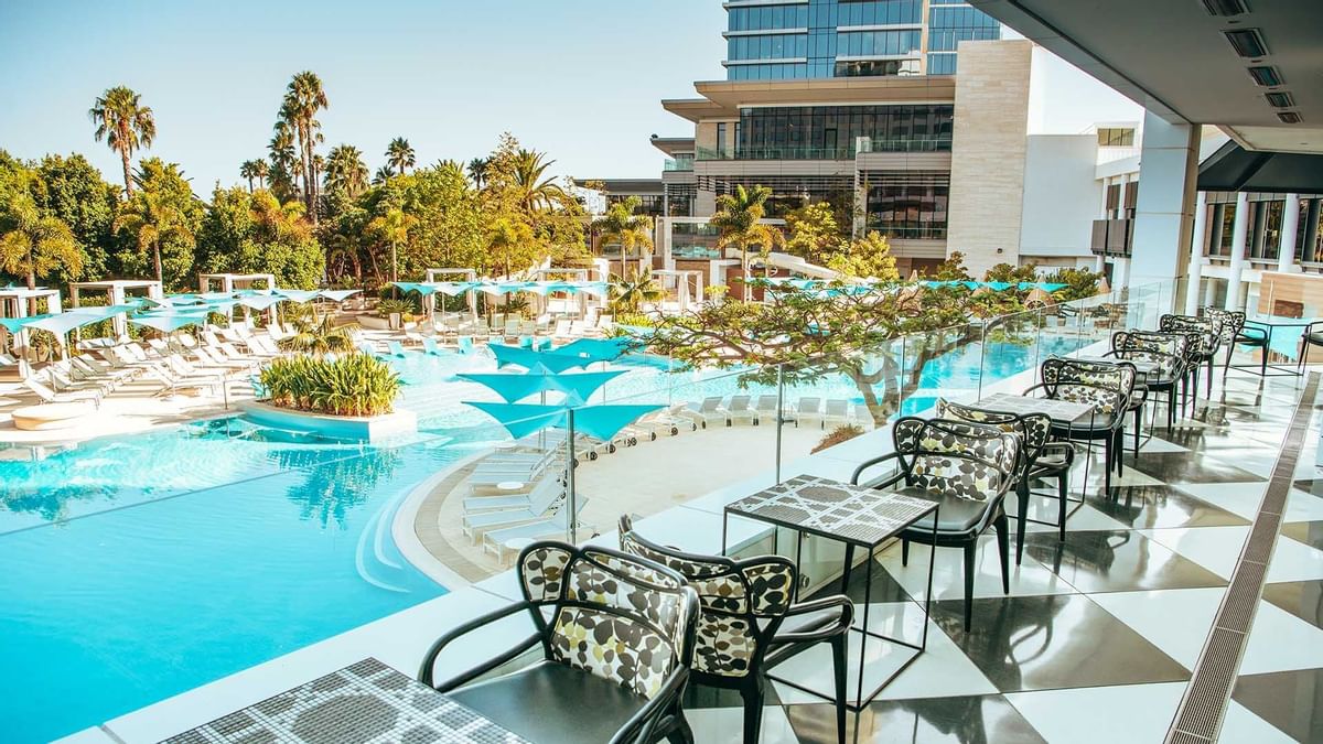 Seating area in Bistro Guillaume at Crown Metropol Melbourne