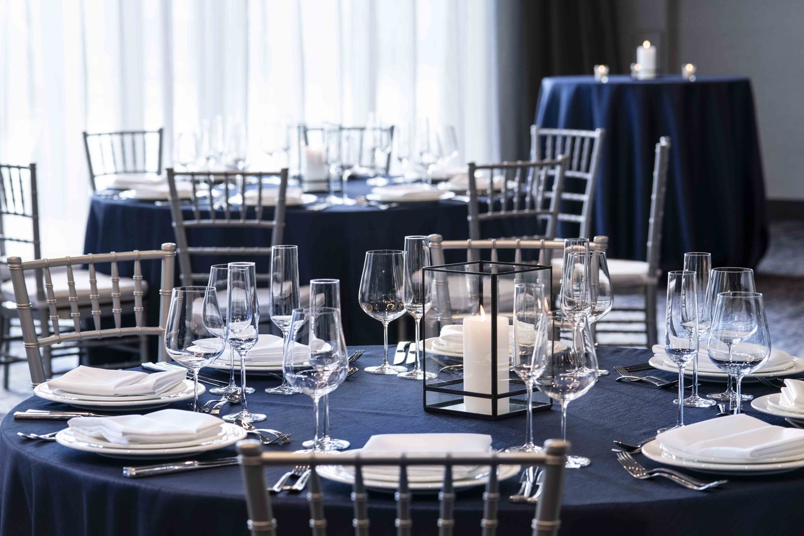event venue with tables and chairs