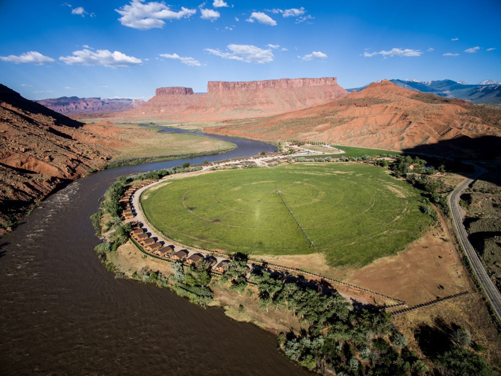 Red Cliffs Lodge with views of Colorado River, Cabin View from Highway 128