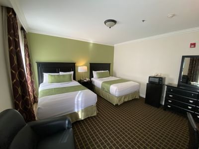 Interior & decor of Double Superior Room with twin beds at The Wilshire Grand Hotel