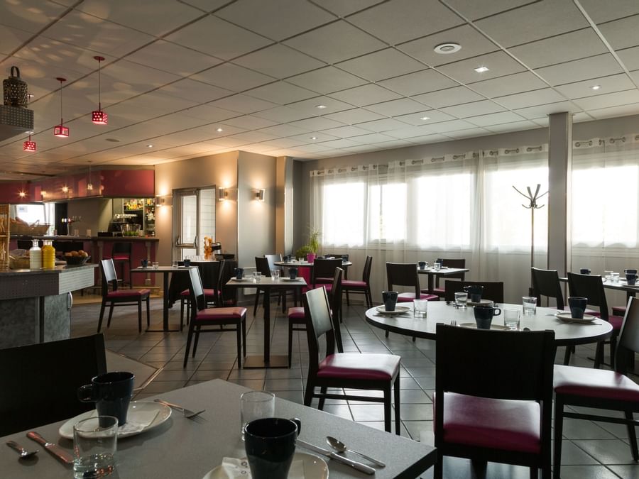 Dining tables set up in Hotel Eclipse at The Original Hotels