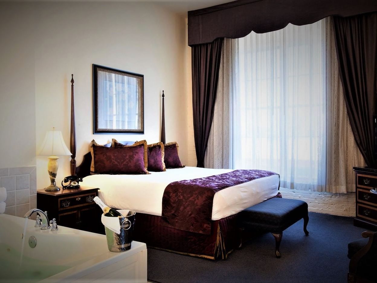 Bedroom of One-Bedroom Jacuzzi Suite at Hotel at Old Town