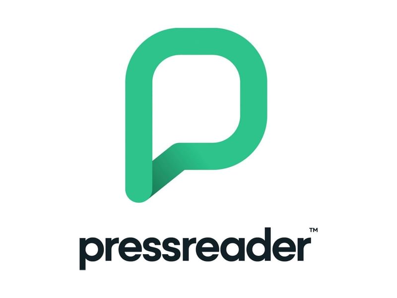 Logo of PressReader used at Grand Fiesta Americana