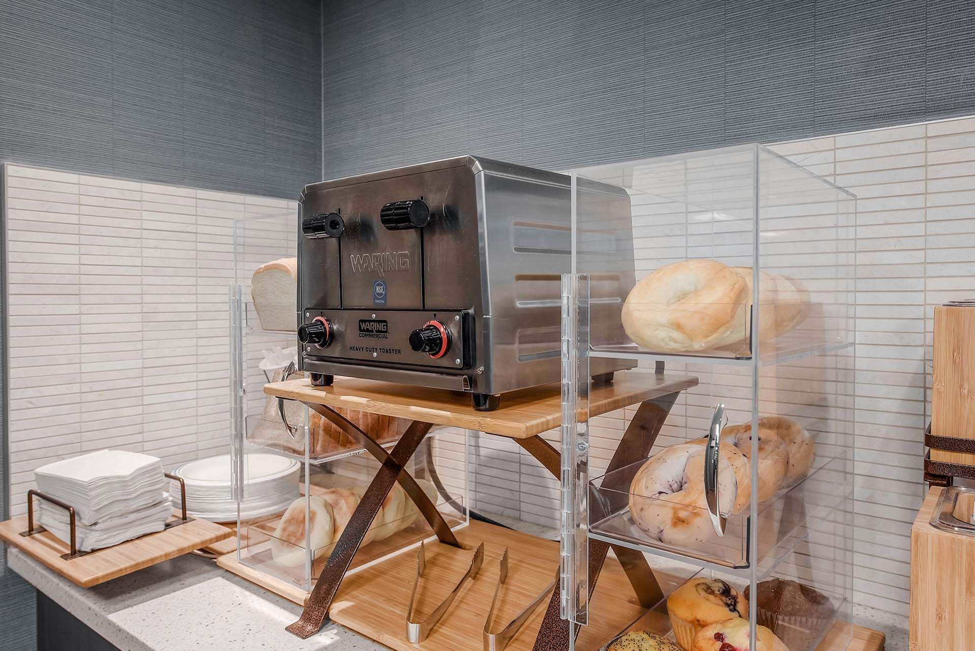 Selection of bread in our breakfast room