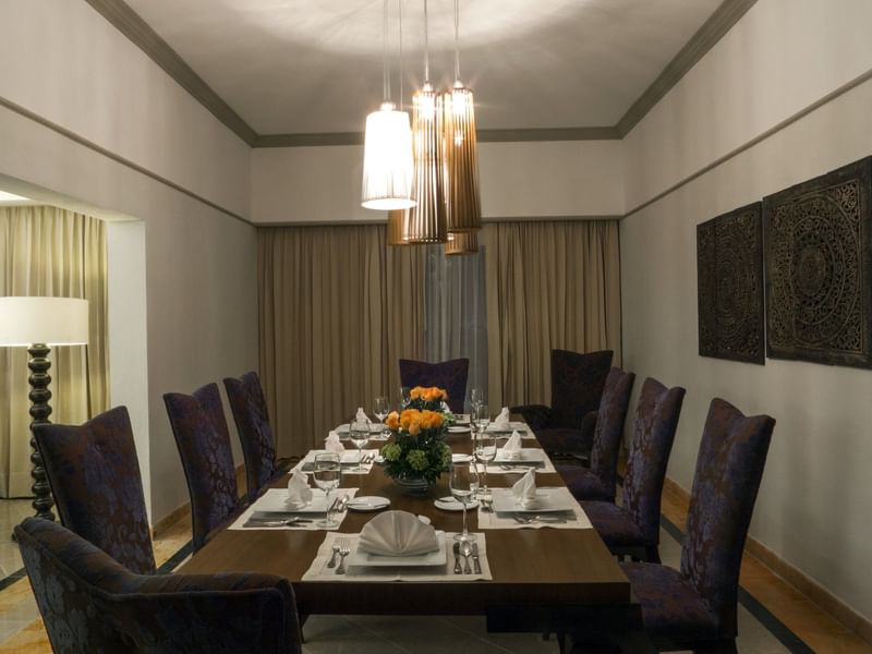 Dining area in Presidential Suite at FA Hotels & Resorts 