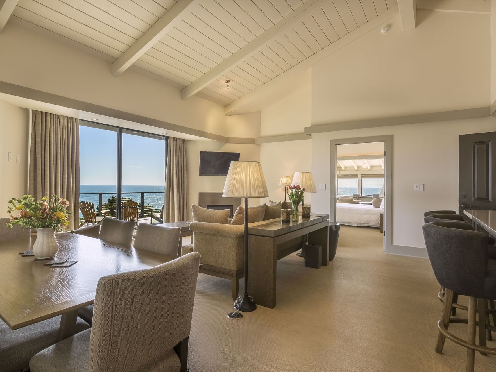 Living room in the Heritage suite at Heritage House Resort