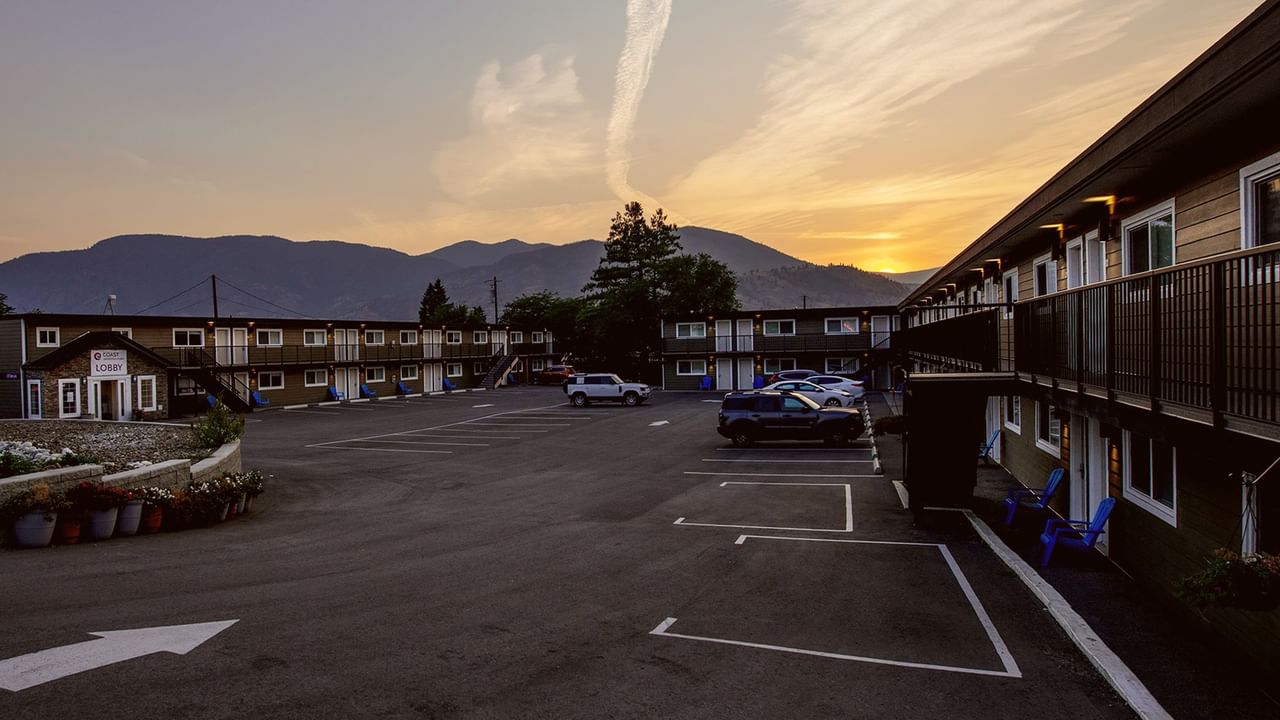 Coast Penticton Hotel at sunset